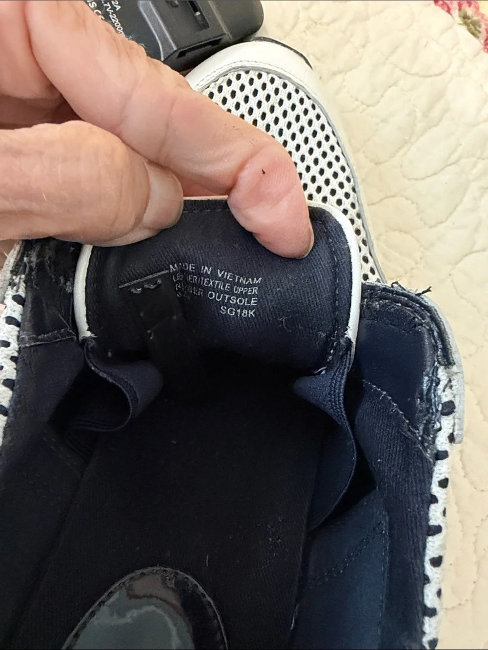 Michael Kors Felix Trainers White Navy Size 8.5